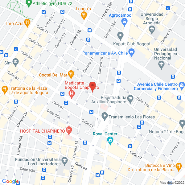Mapa de Colegio Moderno Americano Mixto