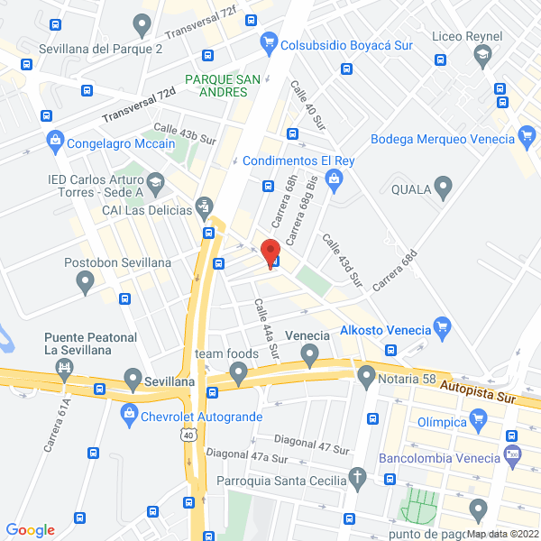 Mapa de Colegio Parroquial San Andrés Apóstol