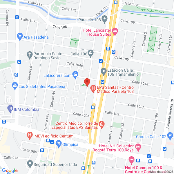Mapa de E G M Producciones Ltda
