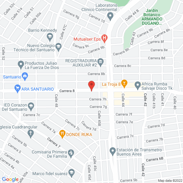 Map of Droguería Del Norte