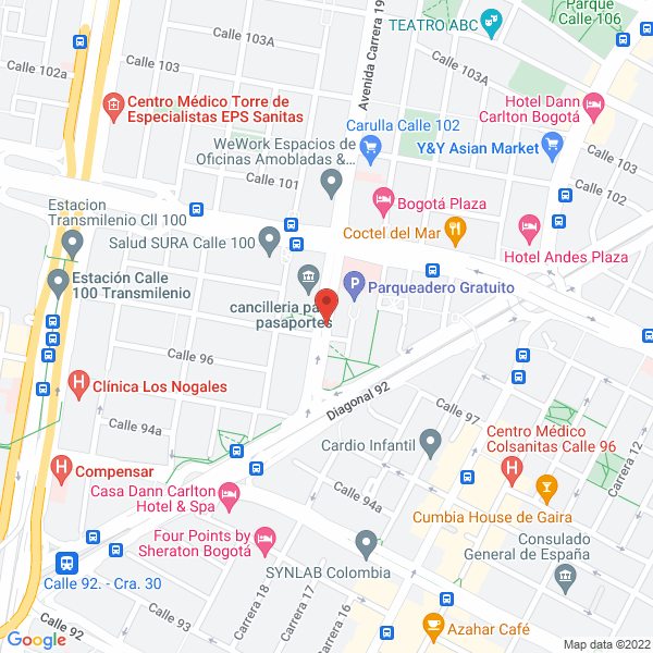 Mapa de Drogueria Cosmos 100