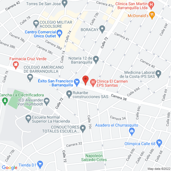 Map of El Huerto