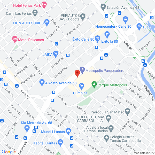 Mapa de Evagroup Bogota S.A.S.