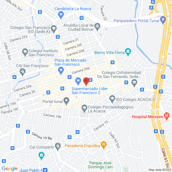 Mapa de Ferretería Megafer G.M.