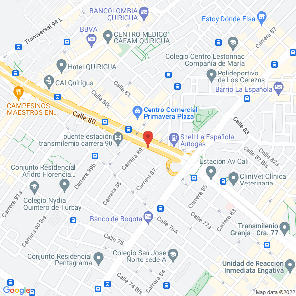 Mapa de Ferretería Ortíz Hnos. Ltda.