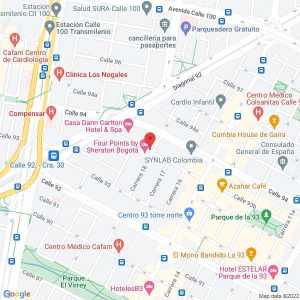 Mapa de Fox Channels Colombia Ltda.
