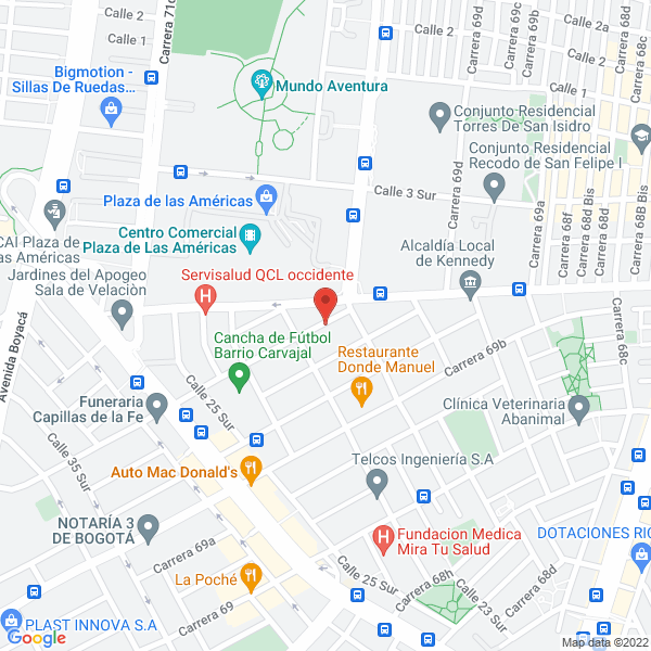 Mapa de Francarga S.A.S