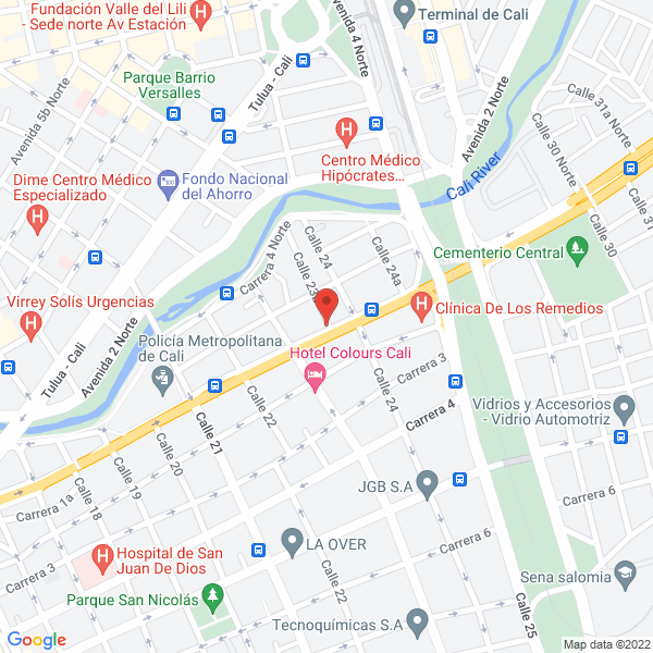 Mapa de Frenopartes De Occidente