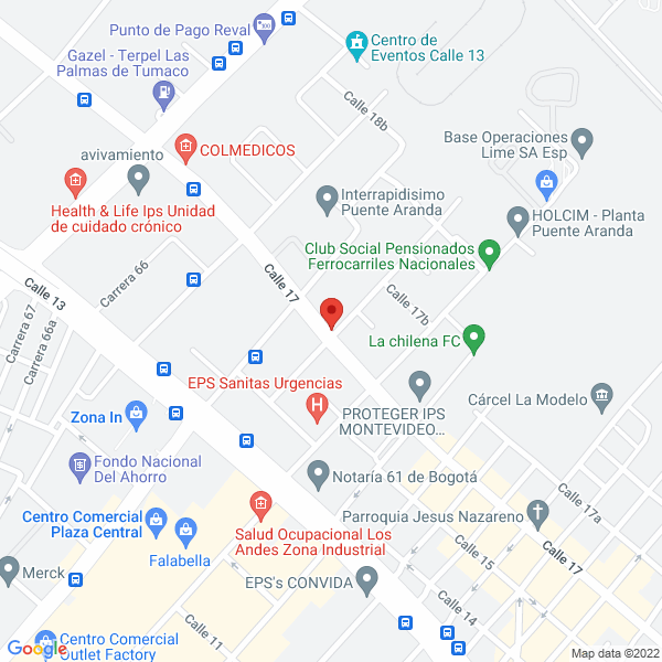 Mapa de Farmacia Super Milenta