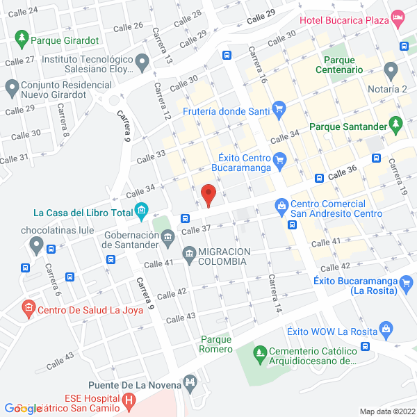 Map of Abogada Monica Liliana Quintero Carrillo