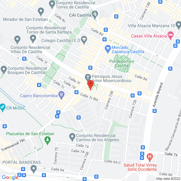 Mapa de Floristería Acuario