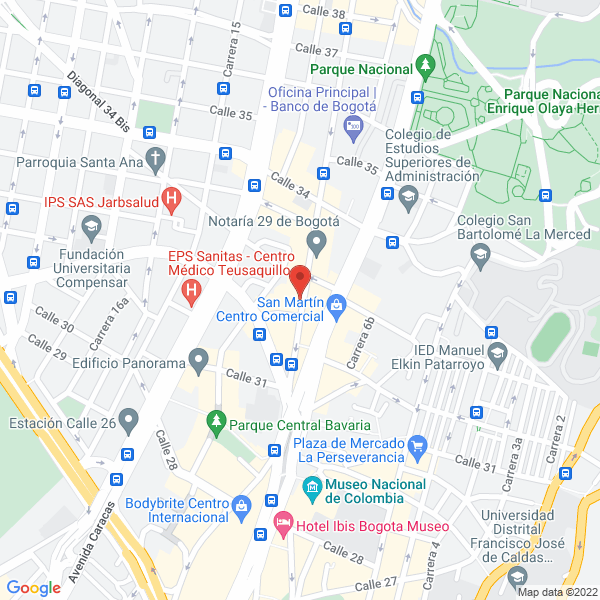 Mapa de Fondo De Garantías De Entidades Cooperativas Fogacoop