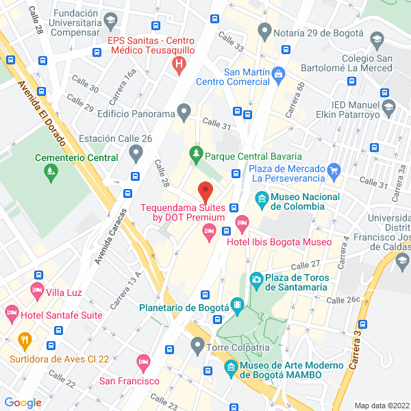 Mapa de Fondo De Promoción Turística De Colombia