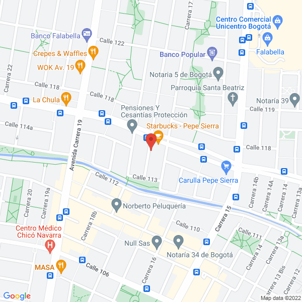 Mapa de Fundación Alberto Merani