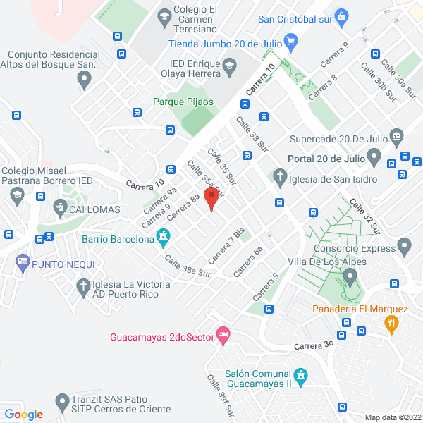 Mapa de Fundación Colombia En Movimiento
