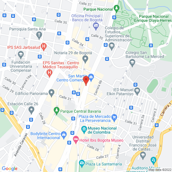 Mapa de Fundación De Servicios Cooperativos De Auditoria Y Revisoria Fiscal