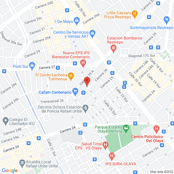 Mapa de Fábrica De Espermas Y Veladoras La Super Estrella Jl S.A.S.