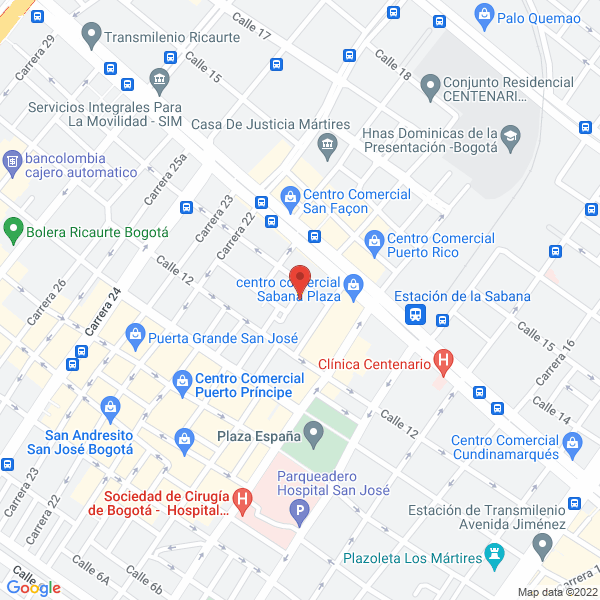Mapa de Fabricur Ltda.