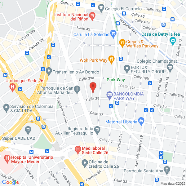 Mapa de Gel Expertos Logísticos Mudanzas Internacionales S.A.S.
