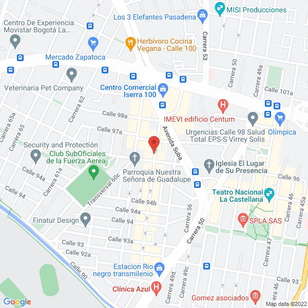 Mapa de Futones Luzlely Ltda.