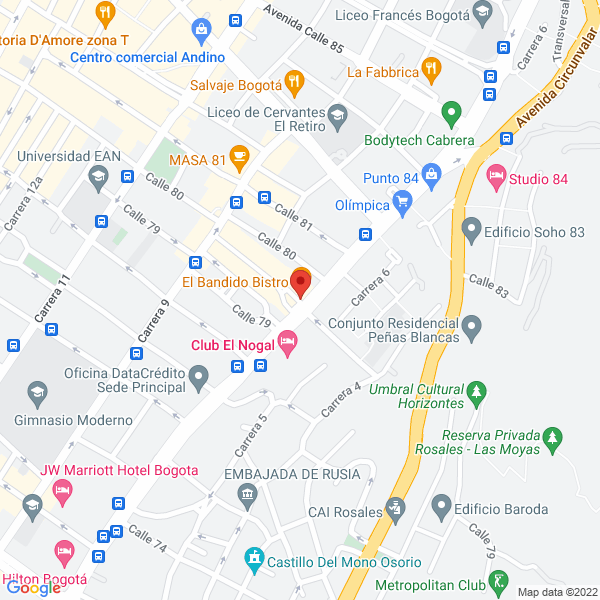 Mapa de Restaurante El Bandido Bristó