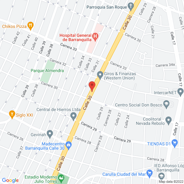 Map of El Bazar De La Construcción
