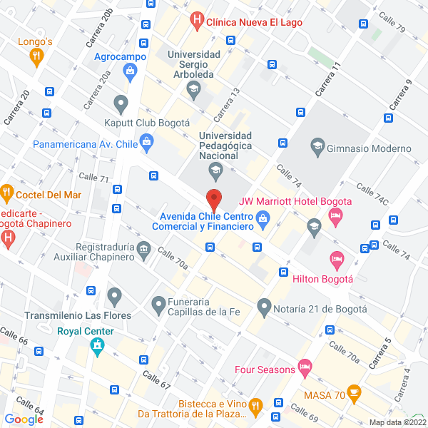 Mapa de Fundación Universitaria Monserrate