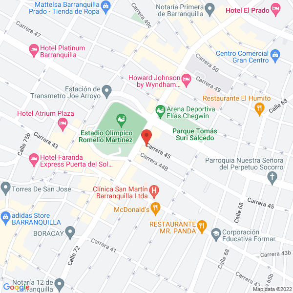 Map of Gestión Inmobiliaria Vertel Ltda.