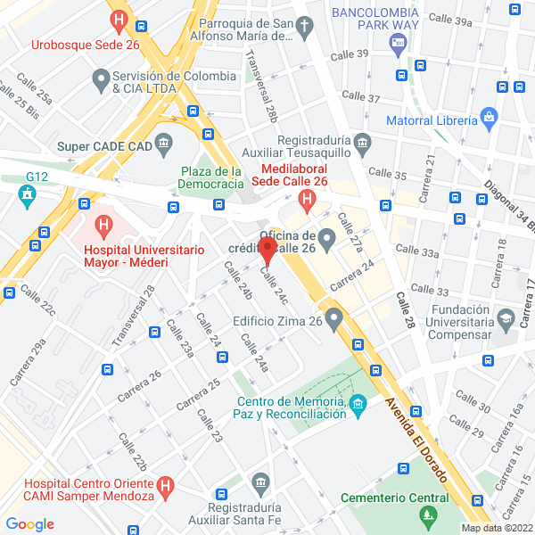 Mapa de Galería De Bronce