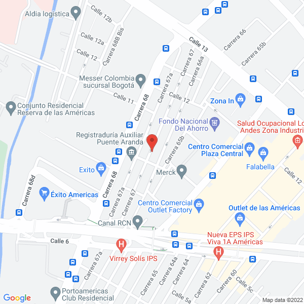 Mapa de Gallina Colombiana Ltda.