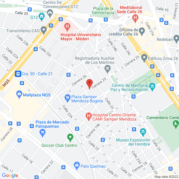 Mapa de Fredmo Inversiones S.A.S.