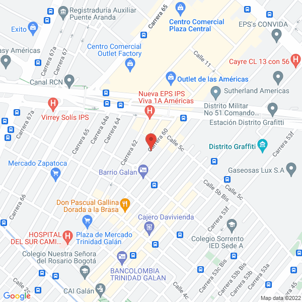 Mapa de Grafirepuestos Bogotá S.A.S.