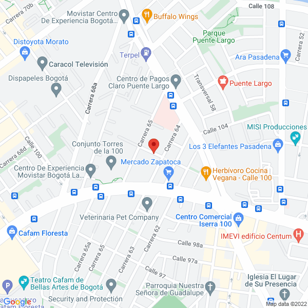 Mapa de Empreser Tejido Empresarial Ltda.
