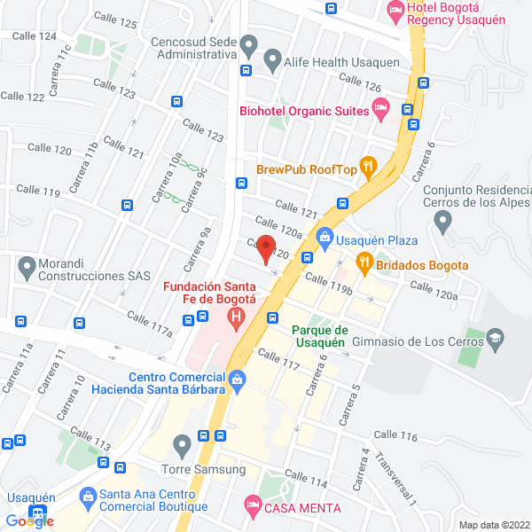 Mapa de Fundación Alcohólica Colombiana