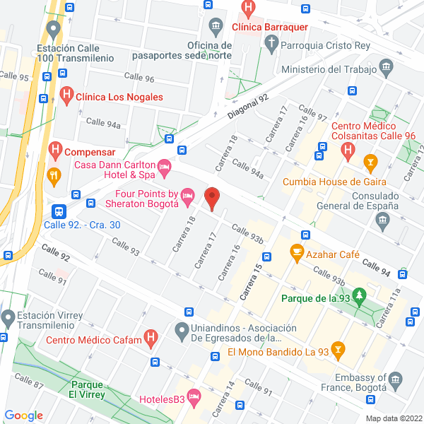 Mapa de Fundación Amigos Hospitales Infantiles