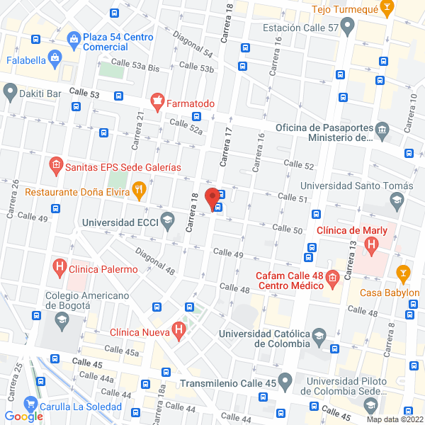 Mapa de Fundación E.F.A. Danza