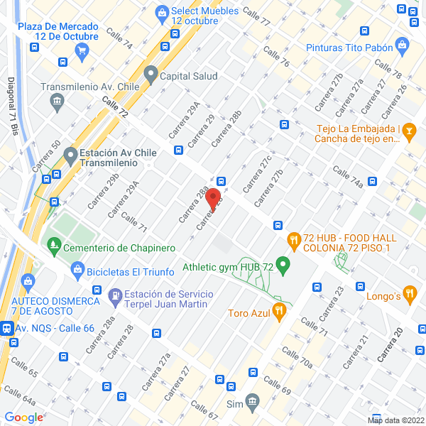 Mapa de Homebar Delivery