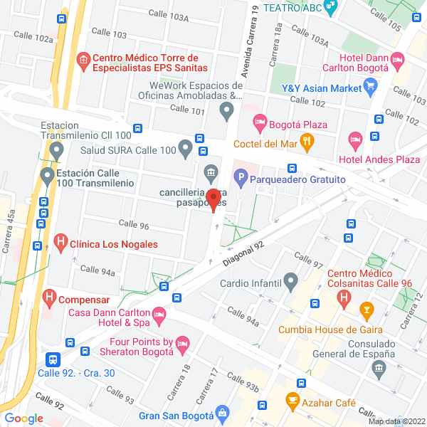 Mapa de Hotel Parque 97