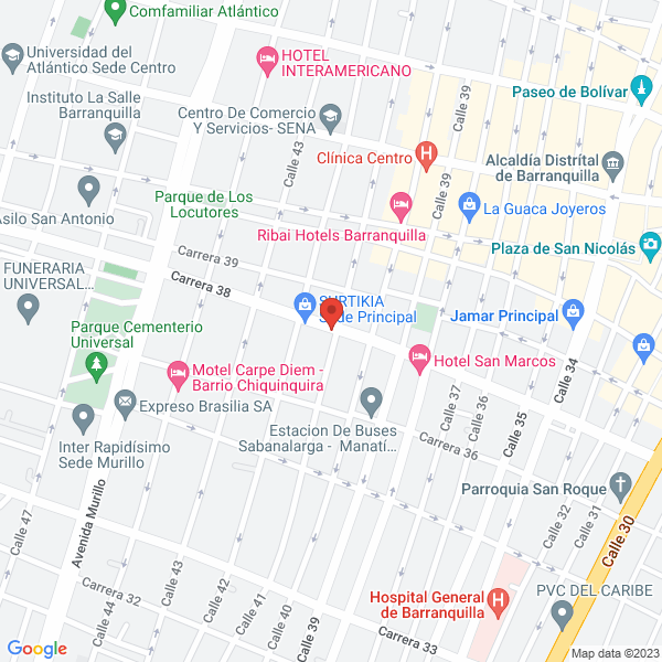 Map of Hotel Villa Girón