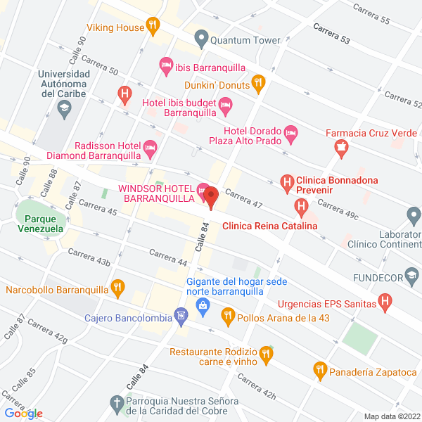 Map of Hotel Windsor