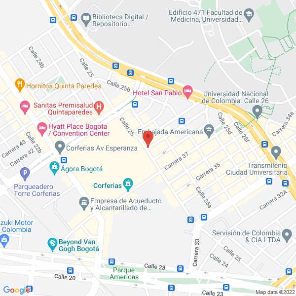 Mapa de Hoteles Encasa S.A.