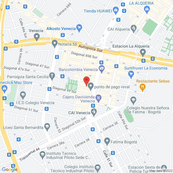 Mapa de Hta Aguas De Los Andes