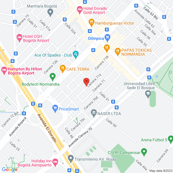 Mapa de Hotel Suite De Normandía