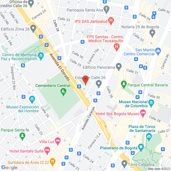 Mapa de Hotel Teusaquillo Parque Armenia