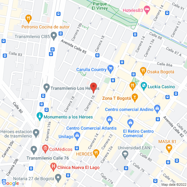 Mapa de Hr Distribuciones Y Cia Ltda