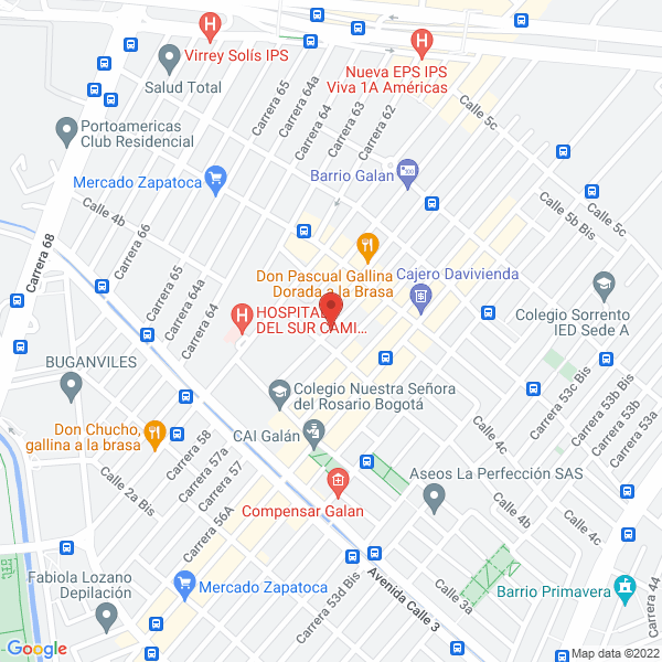 Mapa de Impresos Creativos Uv Ltda.