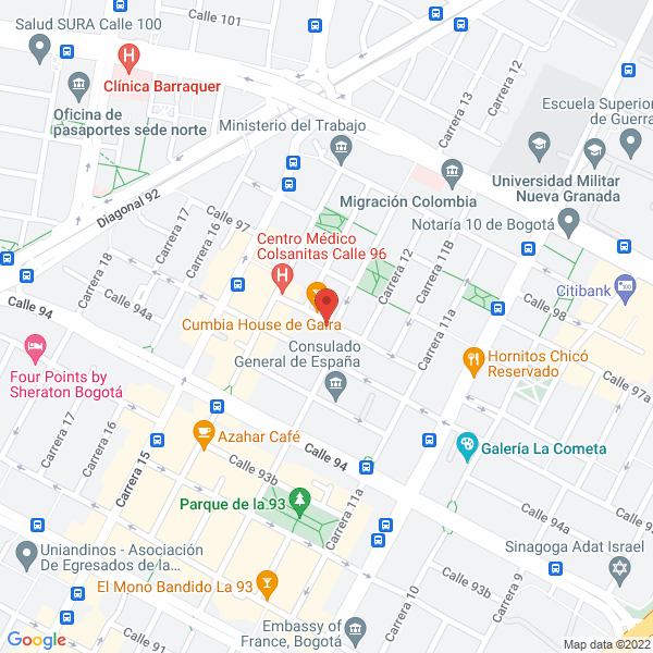 Mapa de Indra Colombia Ltda.