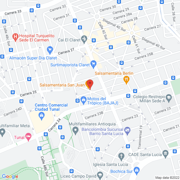 Mapa de Industria Alimenticia Carnes Frías San Juan