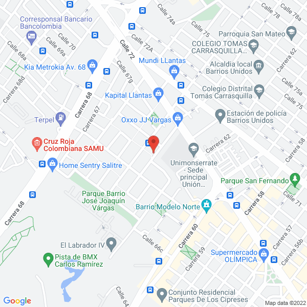 Mapa de Industria Marroquinera I.M. Bisonte Ltda.