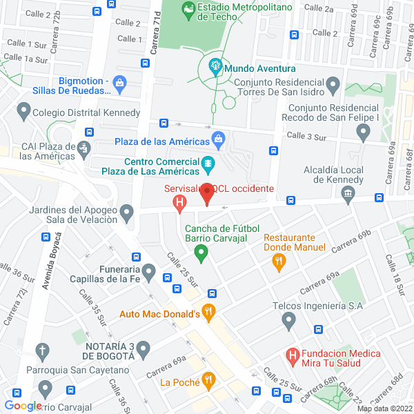 Mapa de Inmobiliaria Coasperci Ltda.